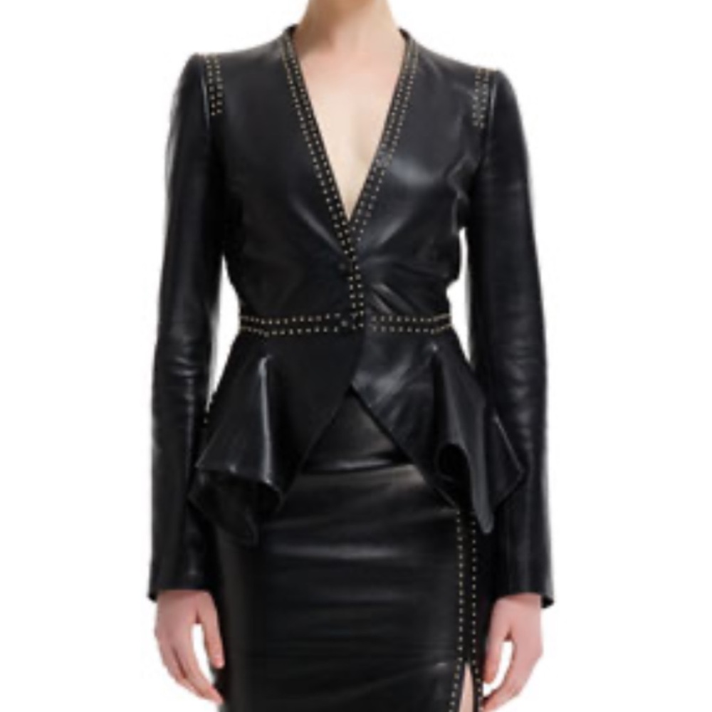 Alexander McQueen Studded Leather Jacket.